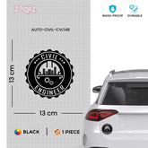 Elegant Civil Engineer Sticker for SUVs